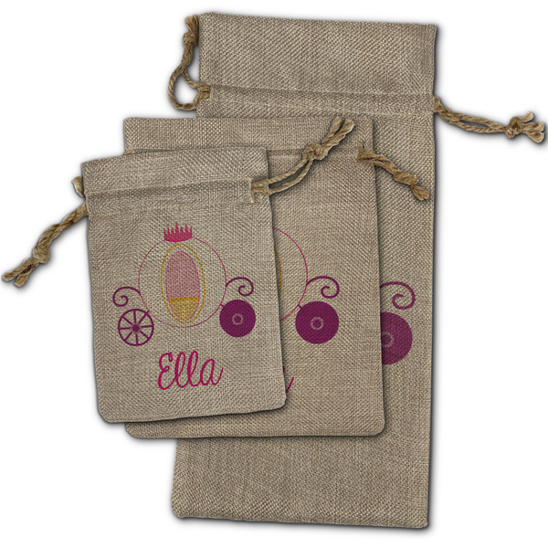 Princess Carriage Burlap Gift Bags - (PARENT MAIN) All Three