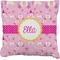 Princess Carriage Faux-Linen Throw Pillow 16" (Personalized)