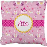 Princess Carriage Faux-Linen Throw Pillow 18" (Personalized)
