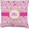 Princess Carriage Faux-Linen Throw Pillow 20" (Personalized)