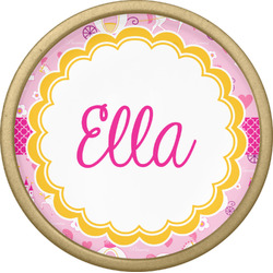 Princess Carriage Cabinet Knob - Gold (Personalized)