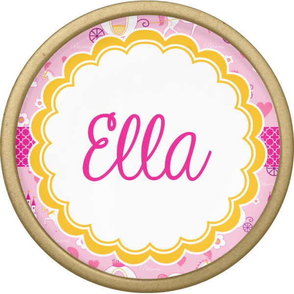 Princess Carriage Cabinet Knob - Gold - Front