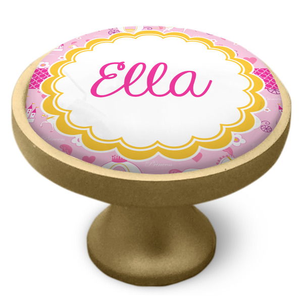 Princess Carriage Cabinet Knob - Gold - Side