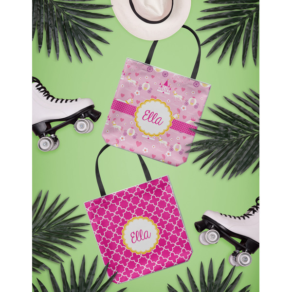 Princess Carriage Canvas Tote Lifestyle Front and Back- 13x13