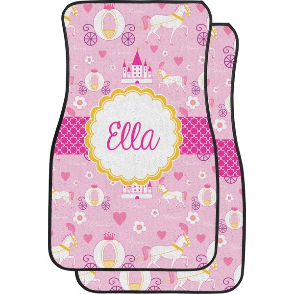 Custom Princess Carriage Car Floor Mats (Front Seat) (Personalized)