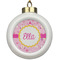 Princess Carriage Ceramic Ball Ornament (Personalized)