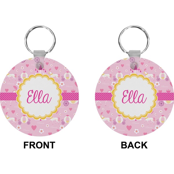 Princess Carriage Circle Keychain (Front + Back)
