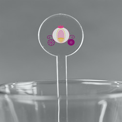 Princess Carriage 5.5" Round Plastic Stir Sticks - Clear
