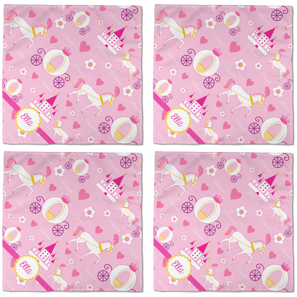 Princess Carriage Cloth Napkins - Personalized Dinner (APPROVAL) Set of 4