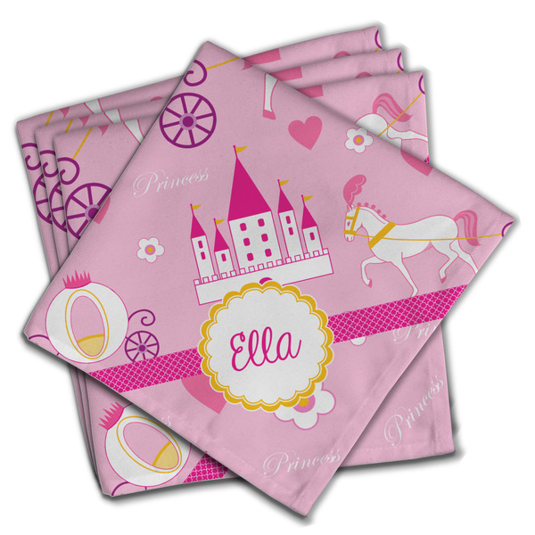 Custom Princess Carriage Cloth Napkins (Set of 4) (Personalized)