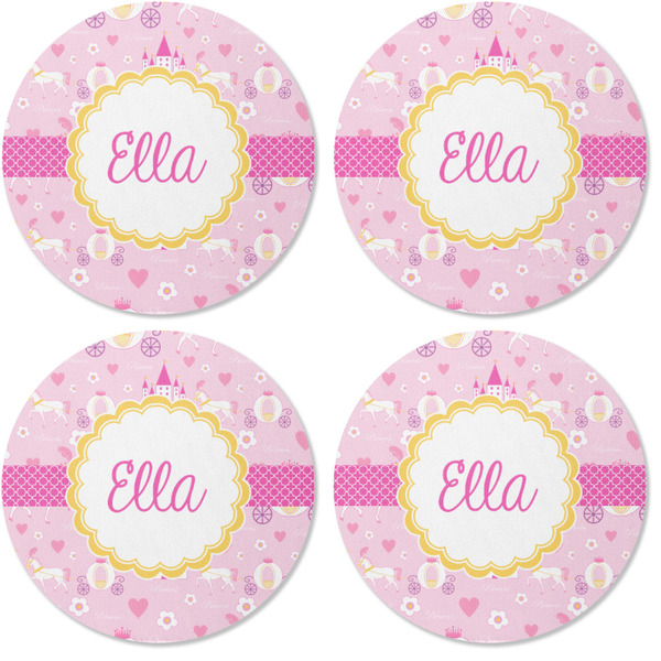 Princess Carriage Coaster Round Rubber Back - Apvl