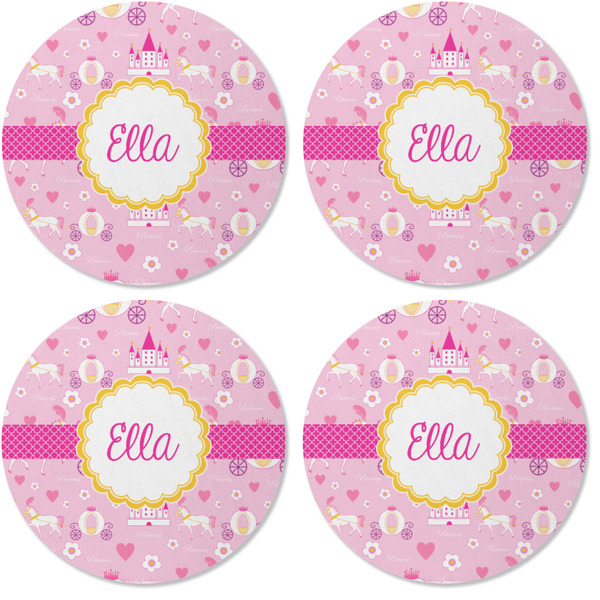 Princess Carriage Coaster Round Rubber Back - Apvl