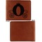 Princess Carriage Cognac Leatherette Bifold Wallets - Front and Back Single Sided - Apvl