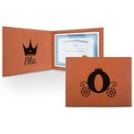 Princess Carriage Leatherette Certificate Holder (Personalized)