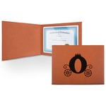 Princess Carriage Leatherette Certificate Holder - Front