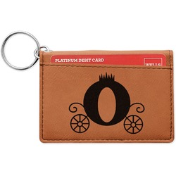 Princess Carriage Leatherette Keychain ID Holder - Double Sided (Personalized)