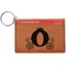 Princess Carriage Cognac Leatherette Keychain ID Holders - Front Credit Card