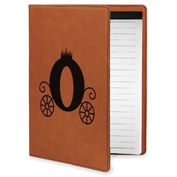 Princess Carriage Leatherette Portfolio with Notepad - Small - Double Sided (Personalized)