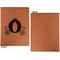 Princess Carriage Cognac Leatherette Portfolios with Notepad - Small - Single Sided- Apvl