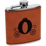Princess Carriage Leatherette Wrapped Stainless Steel Flask