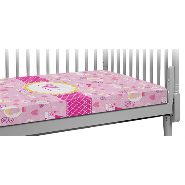 Custom Princess Carriage Crib Fitted Sheet w/ Name or Text