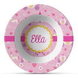Princess Carriage Plastic Bowl - Microwave Safe - Composite Polymer (Personalized)