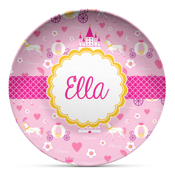 Custom Princess Carriage Microwave Safe Plastic Plate - Composite Polymer (Personalized)