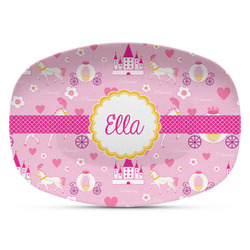 Princess Carriage Plastic Platter - Microwave & Oven Safe Composite Polymer (Personalized)