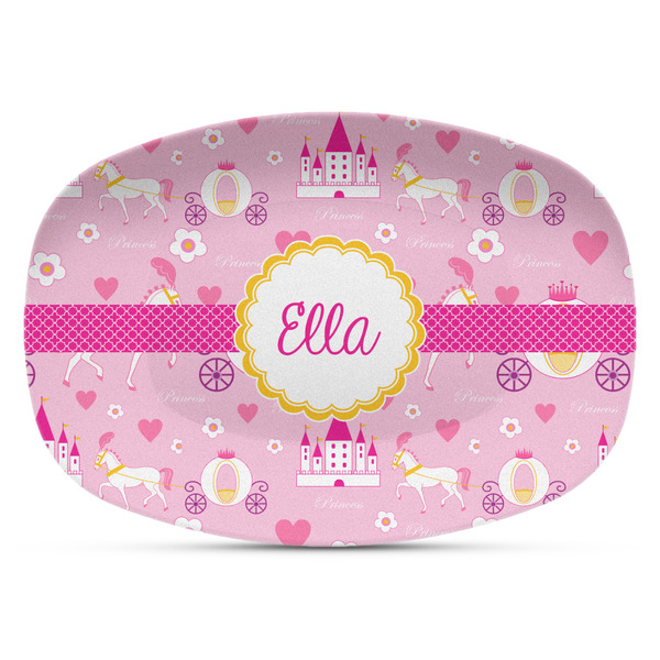 Custom Princess Carriage Plastic Platter - Microwave & Oven Safe Composite Polymer (Personalized)