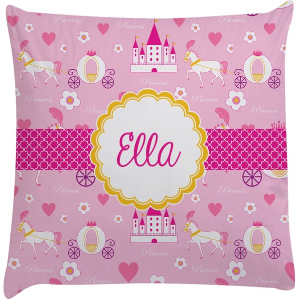 Custom Princess Carriage Decorative Pillow Case (Personalized)