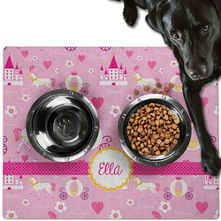 Princess Carriage Dog Food Mat - Large w/ Name or Text