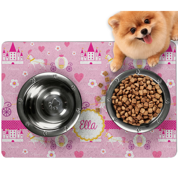 Custom Princess Carriage Dog Food Mat - Small w/ Name or Text