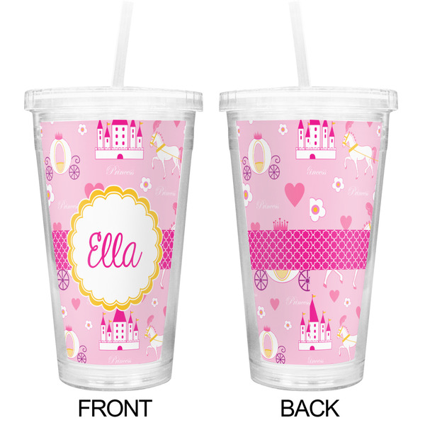 Princess Carriage Double Wall Tumbler with Straw - Approval
