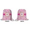 Princess Carriage Drawstring Backpack Front & Back Small