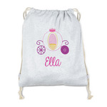 Princess Carriage Drawstring Backpack - Sweatshirt Fleece - Double Sided (Personalized)