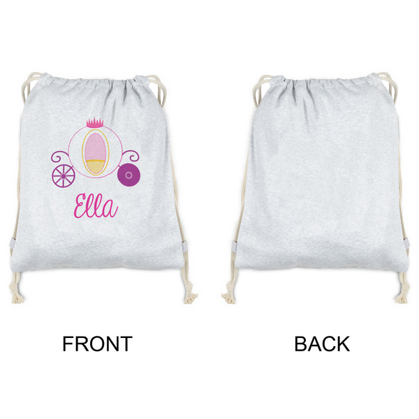 Princess Carriage Drawstring Backpacks - Sweatshirt Fleece - Single Sided - APPROVAL