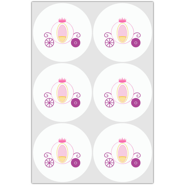 Princess Carriage Drink Topper - Large - Set of 6