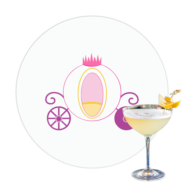 Custom Princess Carriage Printed Drink Topper