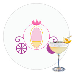 Princess Carriage Printed Drink Topper - 3.5"