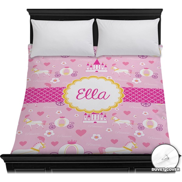 Custom Princess Carriage Duvet Cover - Full / Queen (Personalized)