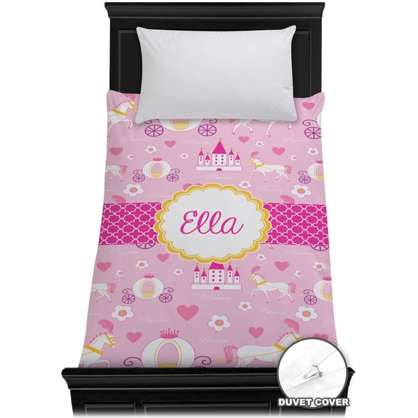 Custom Princess Carriage Duvet Cover - Twin (Personalized)