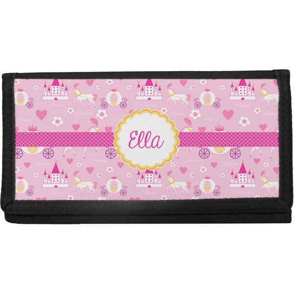 Custom Princess Carriage Canvas Checkbook Cover (Personalized)