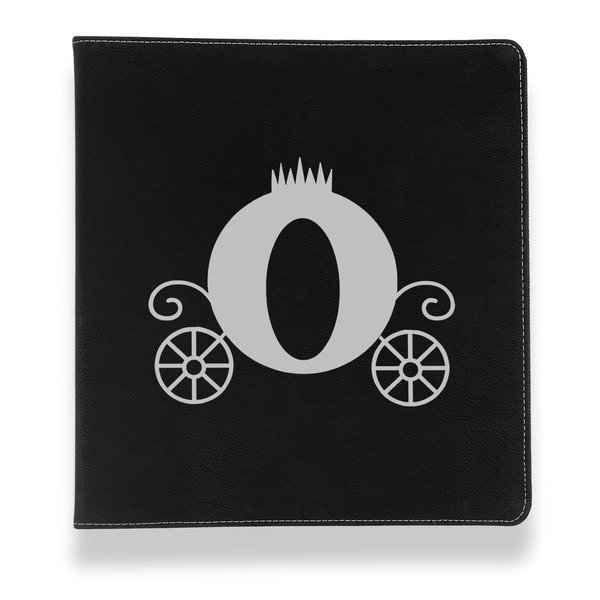Custom Princess Carriage Leather Binder - 1" - Black (Personalized)