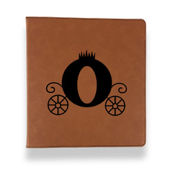 Princess Carriage Leather Binder - 1" - Rawhide (Personalized)