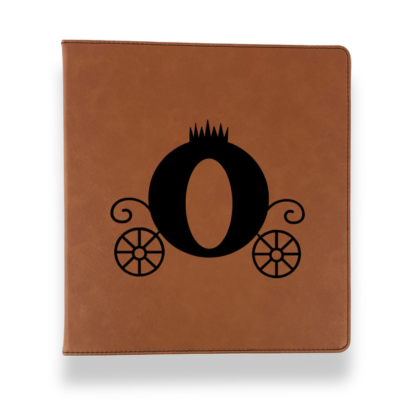 Custom Princess Carriage Leather Binder - 1" - Rawhide (Personalized)