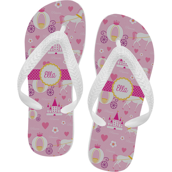 Custom Princess Carriage Flip Flops - Small (Personalized)