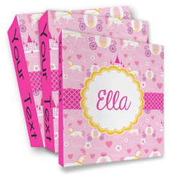 Princess Carriage 3 Ring Binder - Full Wrap (Personalized)