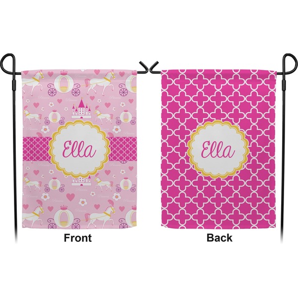 Princess Carriage Garden Flag - Double Sided Front and Back