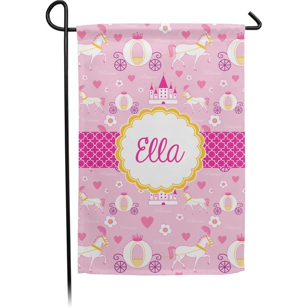 Custom Princess Carriage Small Garden Flag - Double Sided w/ Name or Text