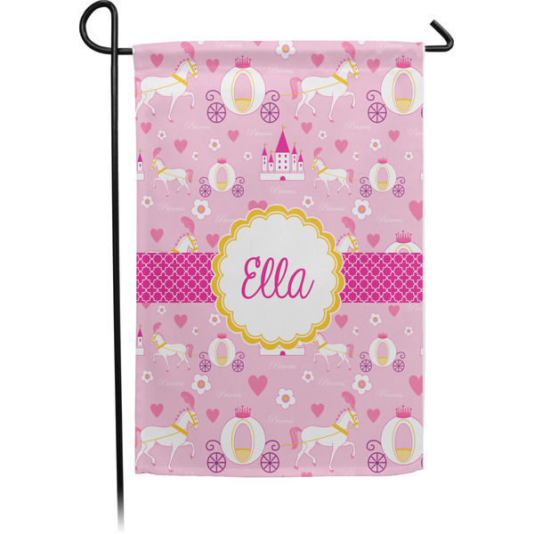 Custom Princess Carriage Small Garden Flag - Single Sided w/ Name or Text